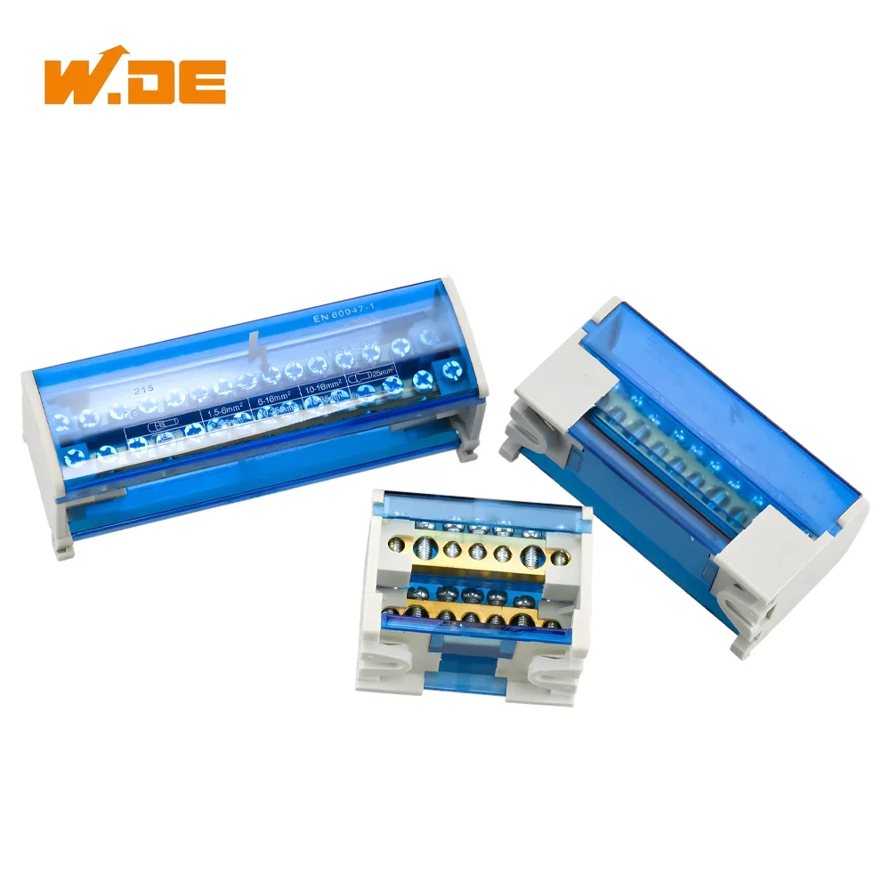 

1 Piece Din Rail Terminal Block WDH207/211/215 Power Distribution Box Modular Screw Universal Electric Wire Junction Box