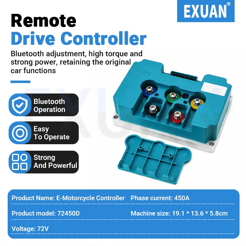Fardriver ND72450 Universal 200A DC Sine Wave Electric Scooter Motorcycle Car Bluetooth Programming Debugging Motor Controller