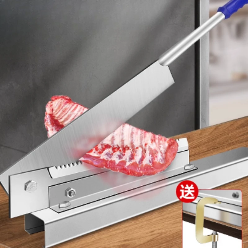 Manual Frozen Meat Bone Saw Cutting Chopping Cutter Machine Chicken Leg Cutter Fish Ribs Bone Ribbonfish Guillotine Cut Machine