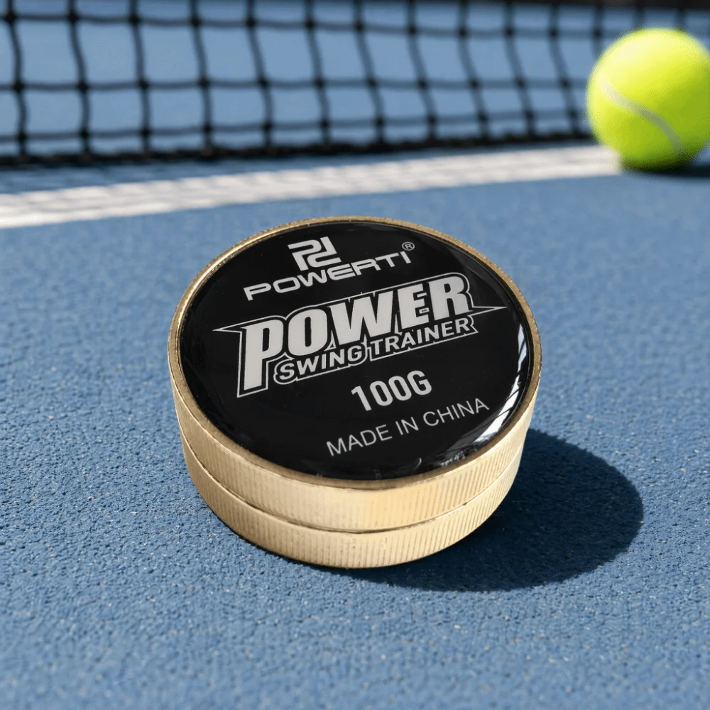 100g Tennis Racket Weight Copper Plated Screw-On Swing Weight Ridged Edge Black Gold Tone Swing Trainer Forehand Practice