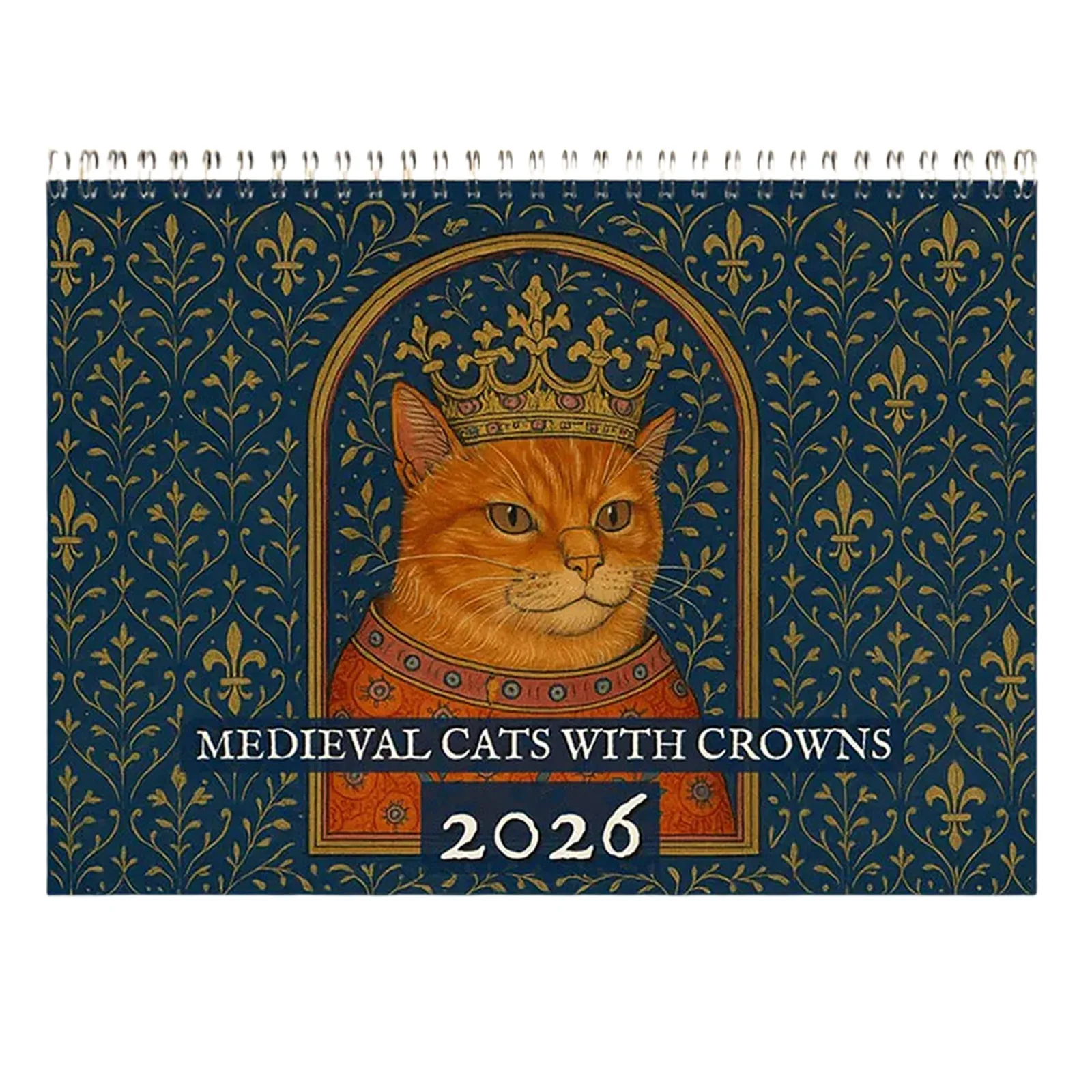 

2026 Cat Wall Calendar Creative Medieval Cat Calendar 12 Months Renaissance Style 2026 Funny Cat Calendar Gift for Cats Lovers