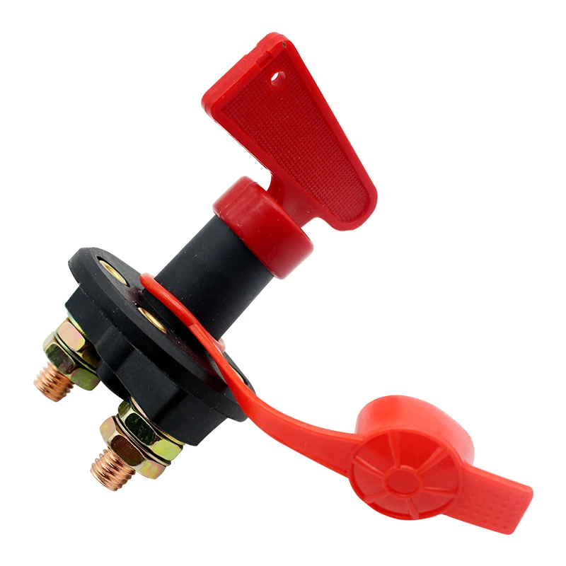 300A 12V 24V Red 2Key Cut Off Battery Main Kill Switch Vehicle Car Modify Isolator Disconnector Truck Boat Auto Car Power Switch