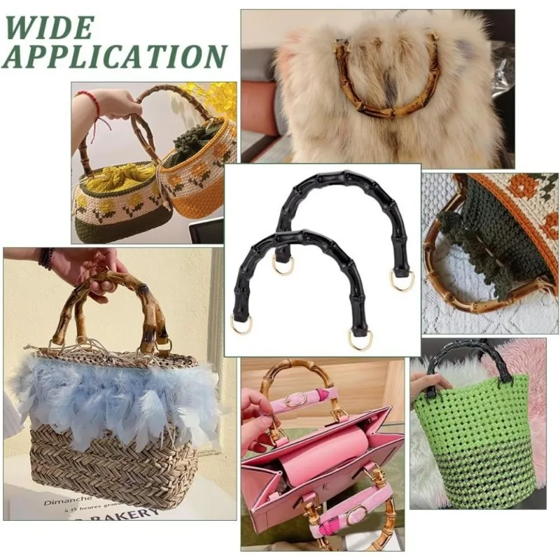 ハンドバッグハンドル プラスチック財布ハンドル U字型バッグハンドル 交換用財布ストラップ 合金Dリングクラスプ付き バッグ作り用 ショルダー