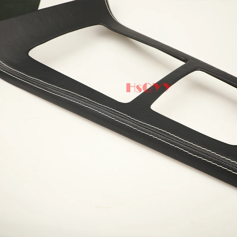 Car Center Console Leather Style Panel Cover Trim Panel Frame For Mercedes Benz A Class W177 CLA Class C118 Red Seam Line