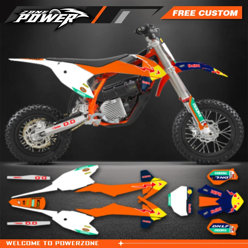 Powerzone Custom Team Decals Stickers Kits for KTM 2016 2017 2018 2019 2020 2021 50 SX50 SXF Customized Number 03