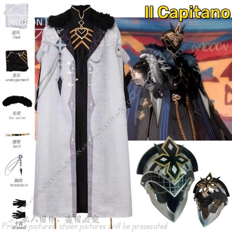 Genshin Impact Fatui Encounzhnaya Cosplay Costume pour hommes et femmes, Comic-Con, Costume de fête d'Halloween, Anime Game Mask, Il service.com ano, Nouveau