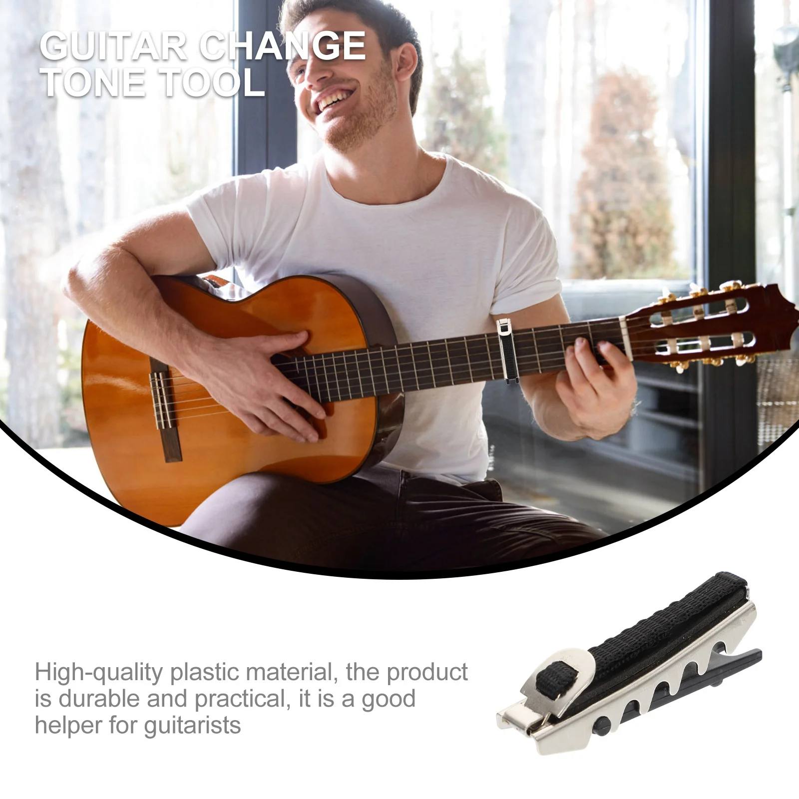 

1Pcs Plastic Guitar Capo Tone Changer Clamp Fast Tune Change for Acoustic Electric Ukulele Banjo Mandolin Black
