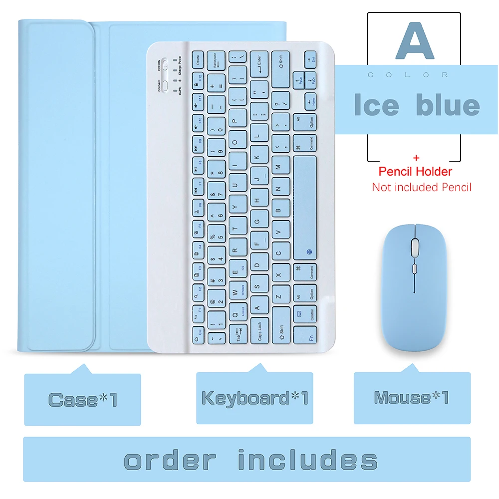 SZEGYCHX Magische Tastaturhülle für Samsung Galaxy Tab A9+ 11 A8 10,5 S6 Lite 10,4 11 S7 S9 FE S7 S8 S9 Plus 12,4 Ultra 14,6 kabellose Maus 4