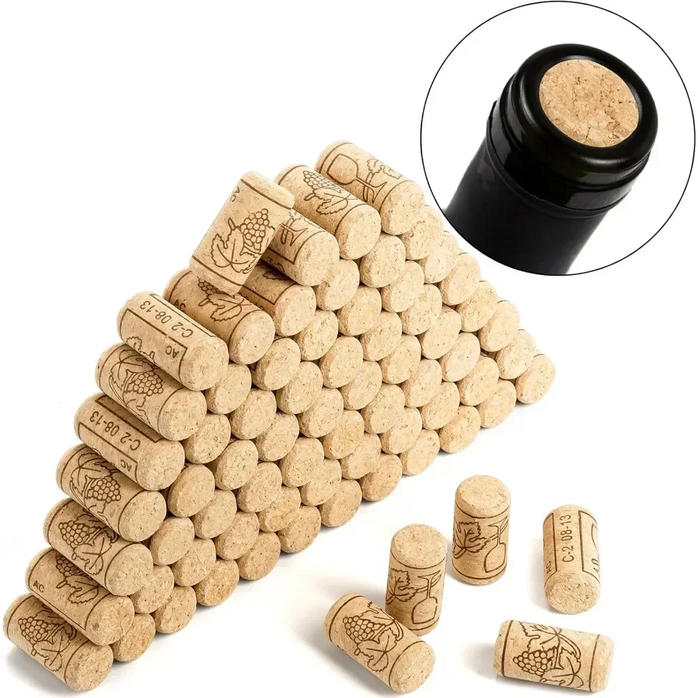 20pcs Red Wine Champagne Natural Synthetic High Density Cork Stopper Sealing  Cap Bottle Stopper  Set