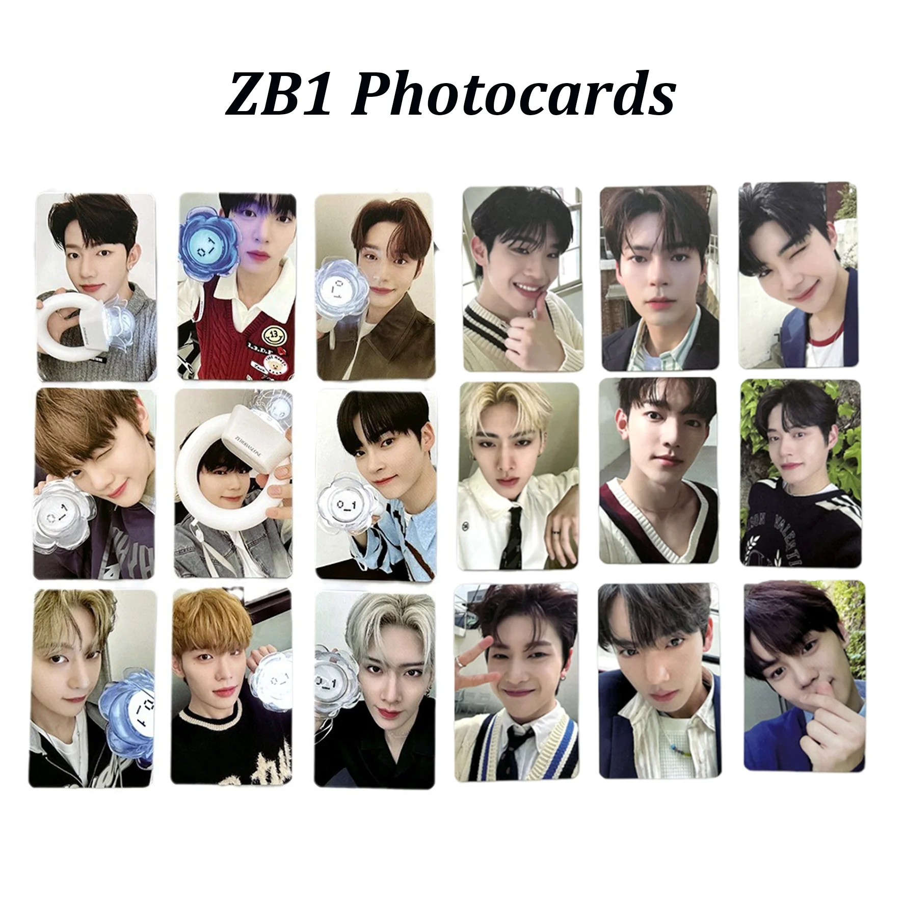 

KPOP ZEROBASEONE Fanclub PhotoCards 9pcs ZhangHao Ricky Postcards ZB1 Lightstick Selfie LOMO Cards For YuJin HanBin Fans Gifts