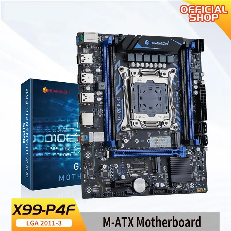 Top X99 P4F LGA 2011-3 XEON X99 Motherboard support Intel E5 V3 V4 All Series DDR4 RECC NON-ECC Memory NVME