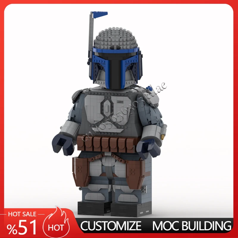

1890Pcs Moc Star Battle Jango Fett Megafigure Model Building Blocks DIY Brick Creative Assembly Educational Toy Kid Holiday Gift