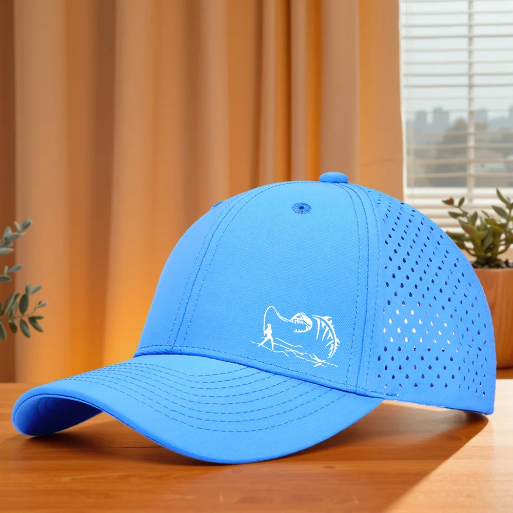 2026 Neue Modische Gebogene Trucker-Kappe mit Angelmotiv, Sommer-Mesh-Atmungsaktive Baseballkappe für Outdoor-Aktivitäten, Gorras Hombre – Detail 4