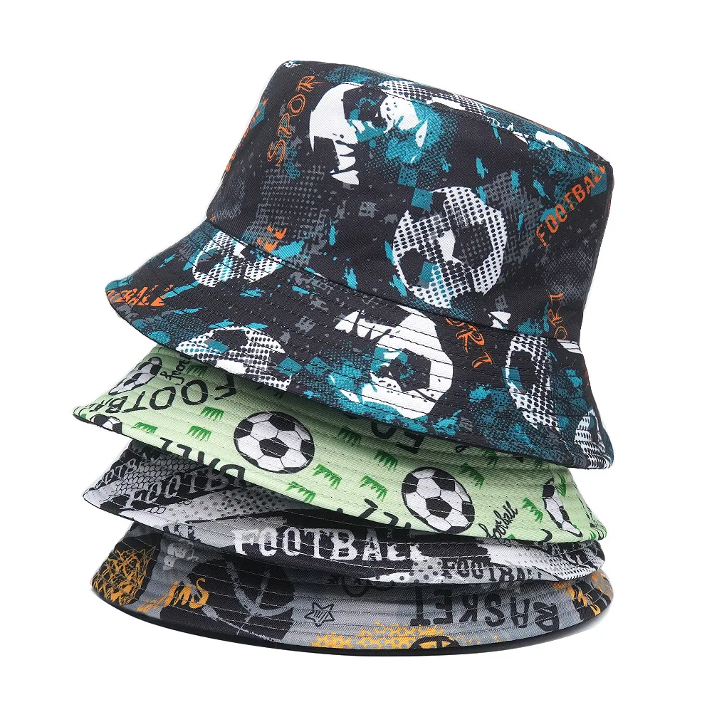 Panama Bucket Hats Animal Letter Print Fisherman Hat Summer Sun Hats for Women Men Reversible Fishing Cap