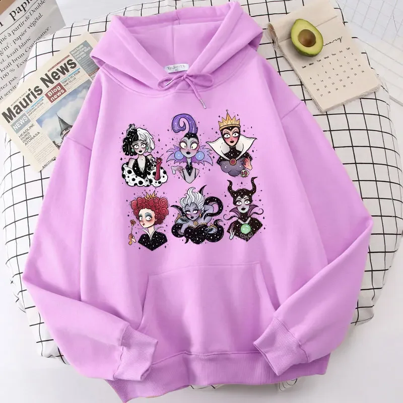 Funny Gothic Villains Women\'s Hoodie Harajuku Kuila Villain Bad Girl Printed Cute Cartoon Hoodies y2k Tops Women\'s Clothing