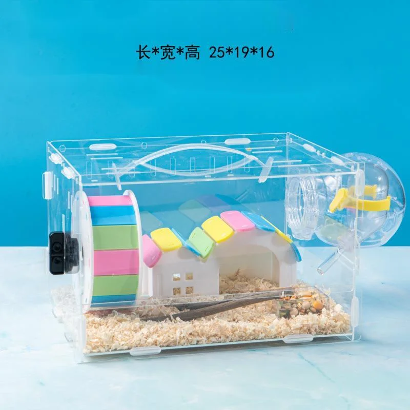 

Клетка для хомяков из акрила: Прозрачная акриловая клетка с дизайном в виде виллы, удобная и доступная по цене.