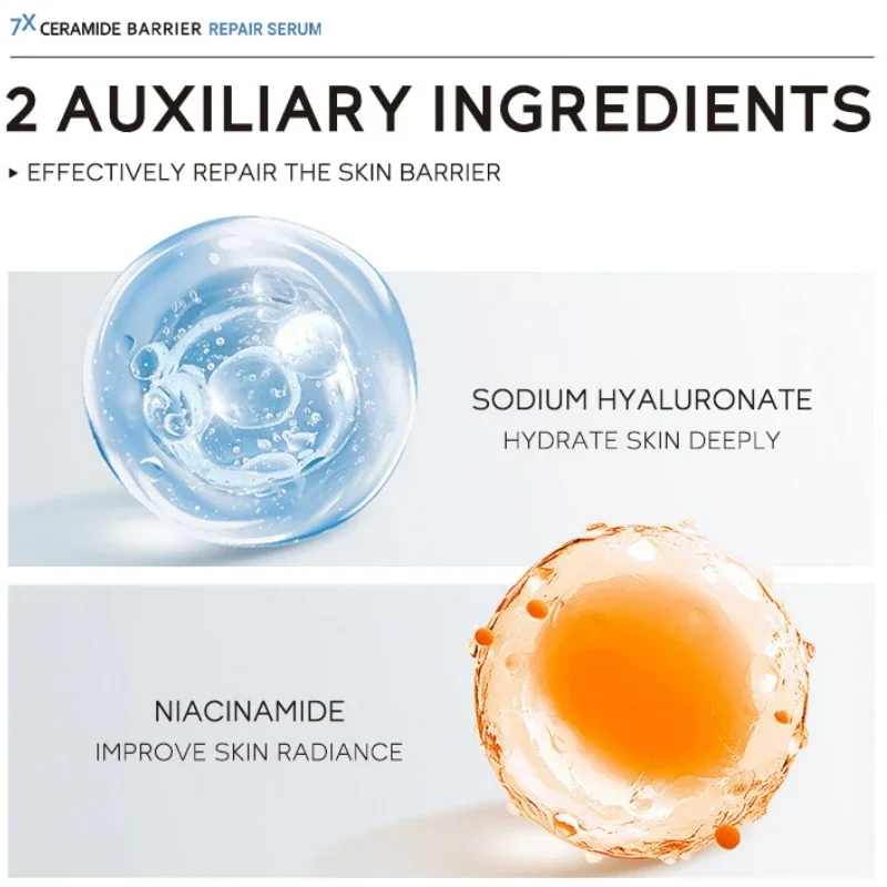 Instant Repair Redness Serum 7X Relief Red Blood Itching Improve Rosacea Shrink Pore Oil Control Moisturizing Sooth Facial Care
