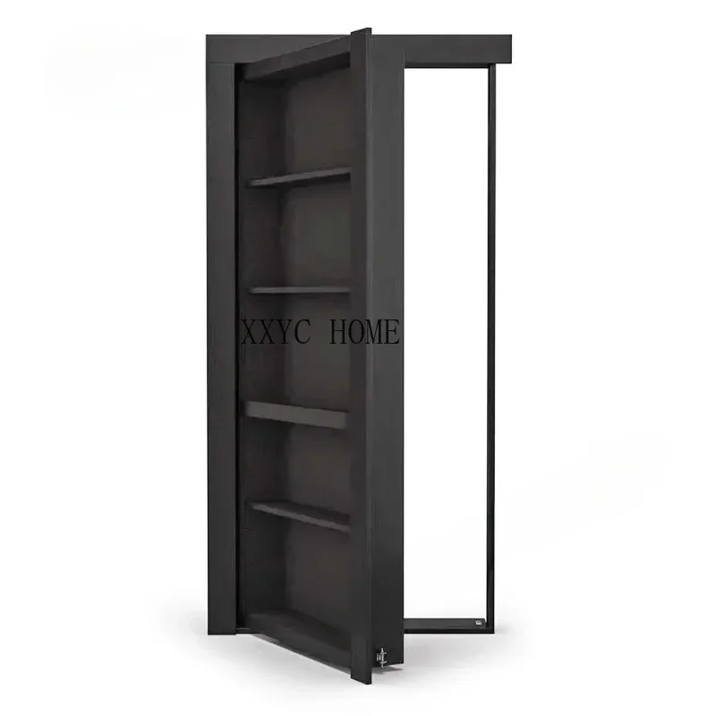 Modern Push Hidden Door For Hotels Villa House Aluminium Frame Secret Hidden Bookcase Door