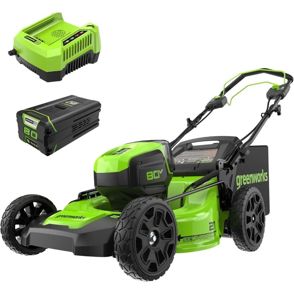 

80V 21" Brushless Cordless (Self-Propelled) Lawn Mower (75+ Compatible Tools), 4.0Ah Battery and 60 Minute Rapid