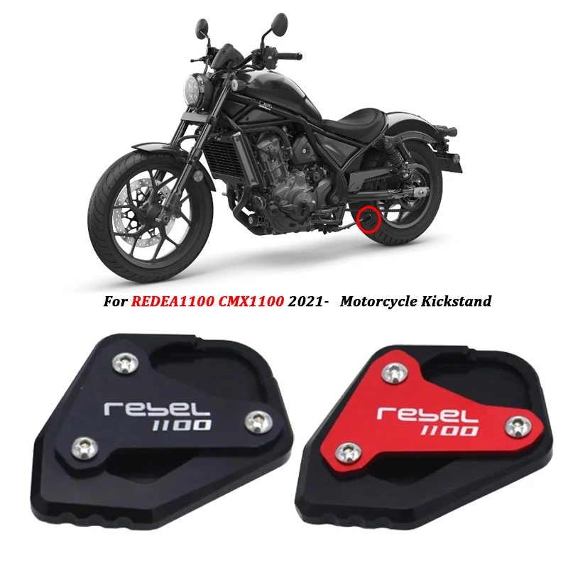 

For HONDA REBEL Rebel CMX1100 CM1100 CMX 1100 2020-2023 Motorcycle Kickstand Foot Side Stand Extension Pad Support Enlarge Plate