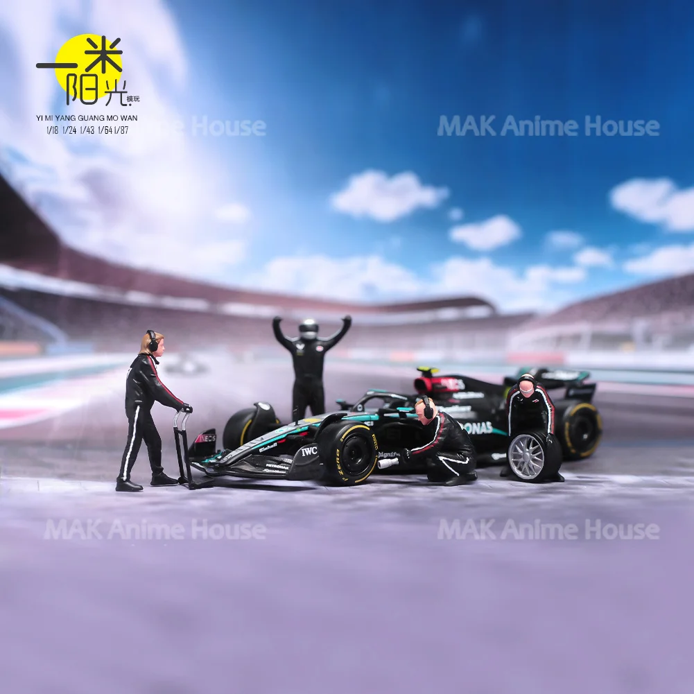 5/50 pçs caixa cega aleatória pintado miniaturas 1/64 1/87 reparador sexy beleza policial figuras da família boneca modelo cena brinquedos