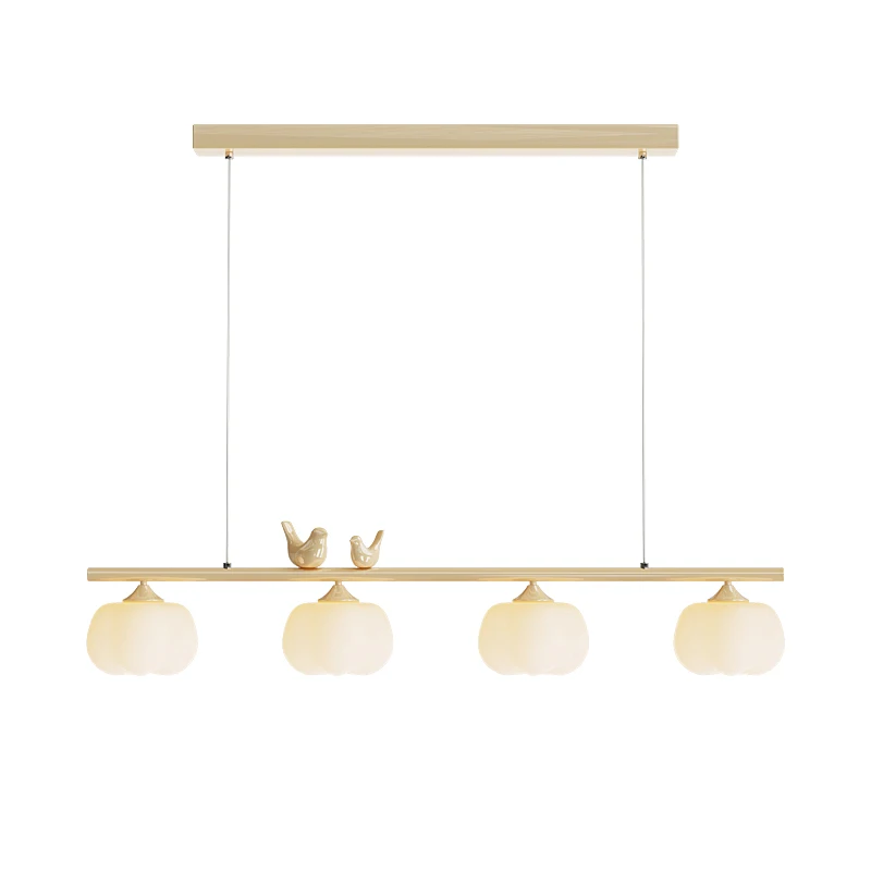 

Restaurant chandelier, full spectrum eye protection led dining room long line, modern simple intelligent bird creative art lamps