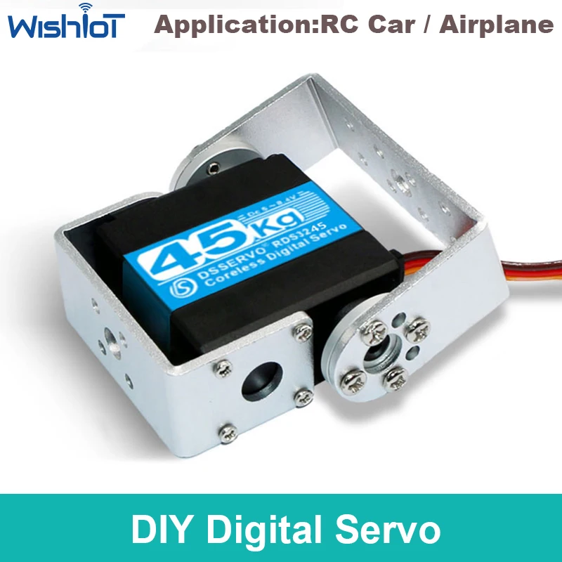 45KG RDS3245 Digitale Metal Gear Ad Alta Potenza Coreless A Doppio Asse Servo Motore Custodia In Alluminio Parti FAI DA TE Per RC Auto Camion Crawler Robot