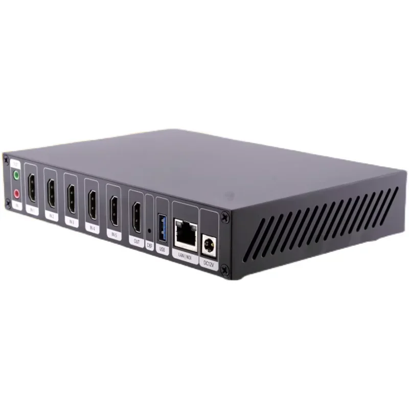 2025 горячая распродажа 5-канальный декодер захвата видеосигнала 4K H265 Live NDI RTSP RTMP HTMP HLS HD-IP HD энкодер-декодер