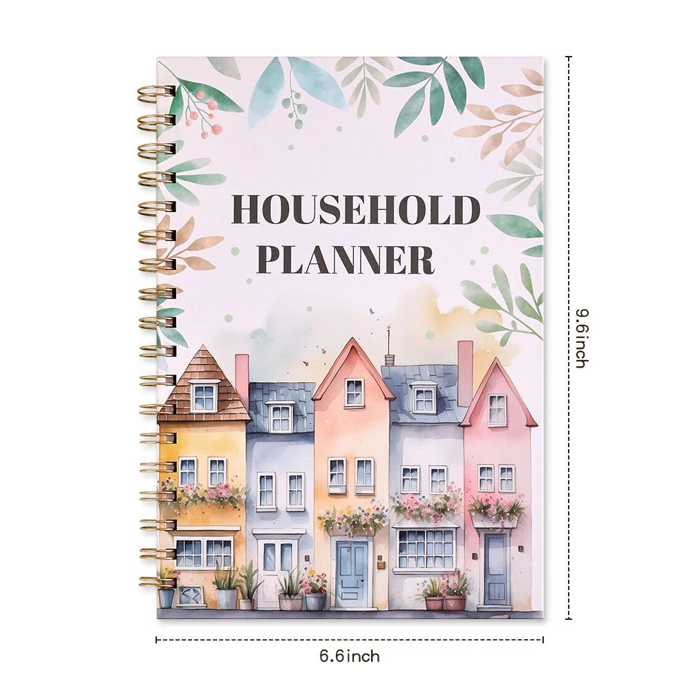 60 Sheets Undated Household Planner With Colorful Inner Daily Weekly Monthly Customizable Household Cleaning Schedule For Family