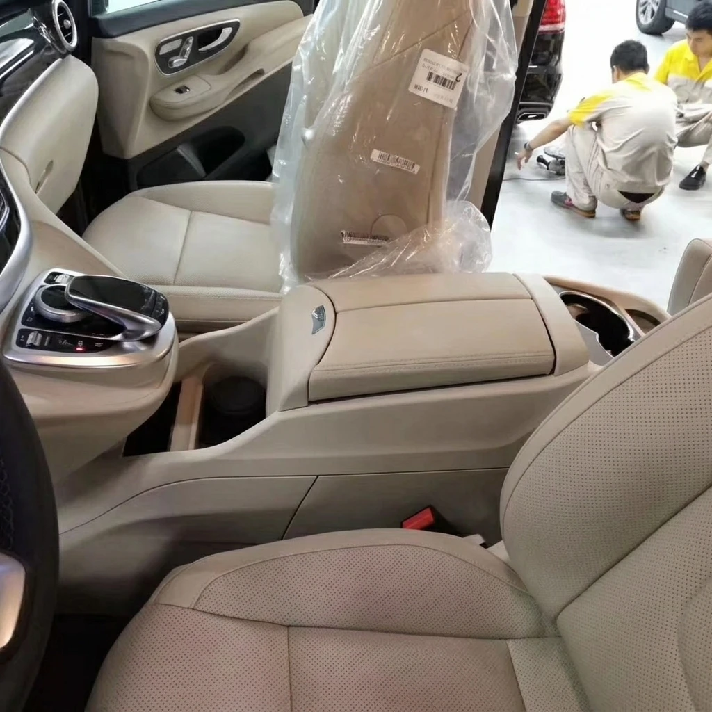 Interior Upgrade Center Console Armrest Box Cup Holder USB for W447 V-Class Vito V250 V260 Storage