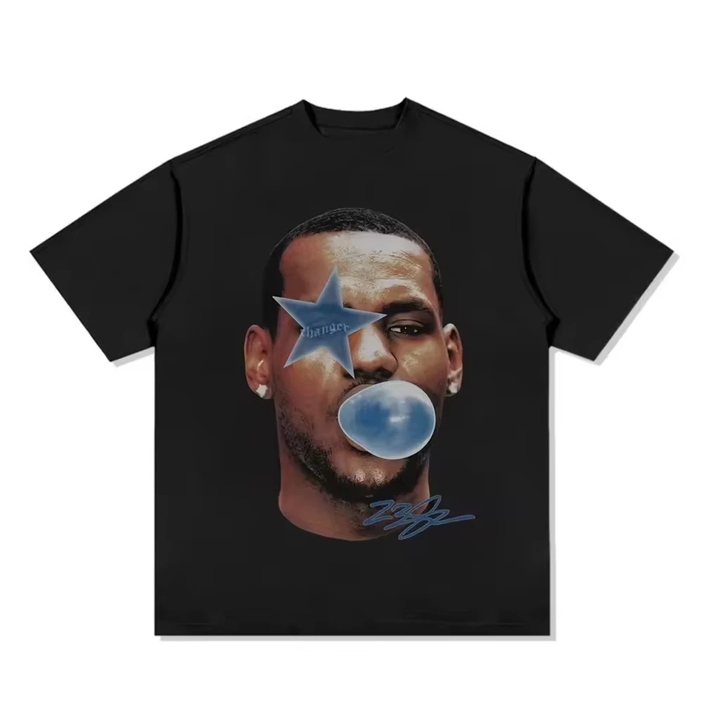 American Professional Basketball Star Sports Tee Shirt Homm Men Clothing Short Sleeve Oversize Printing Pullover T-shirt image 4