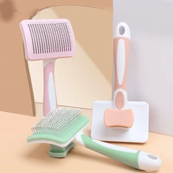 Pet Cat Dog Comb Stainless Steel Grooming Needle Brush Hair Removal Self Cleaning Beauty Skin Care Massage Tool Dogs Accessories