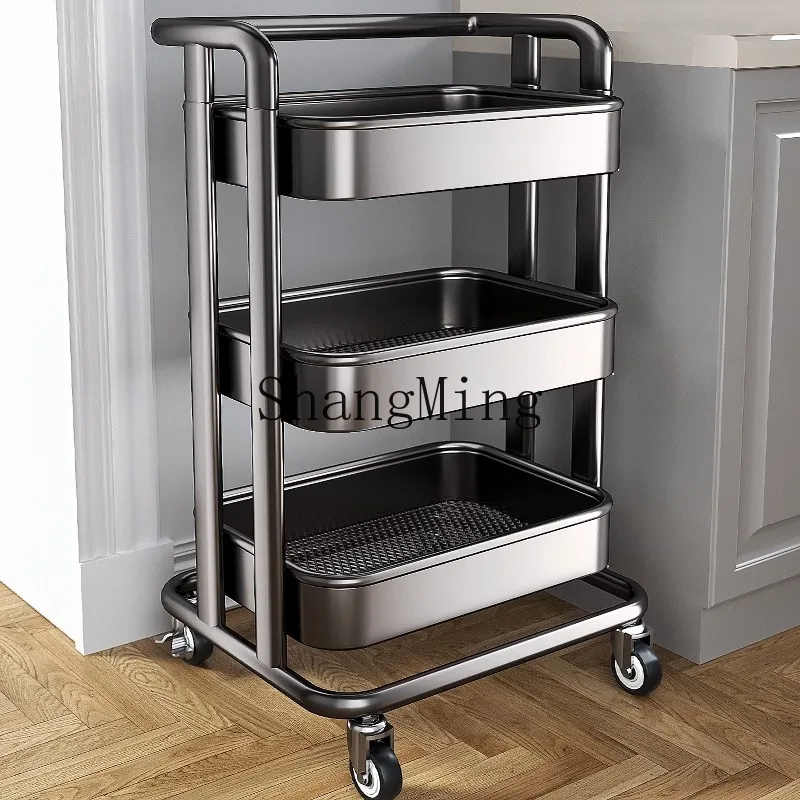 FG good-looking kitchen floor-to-ceiling multi-layer trolley fruit and vegetable storage installation-free storage rack