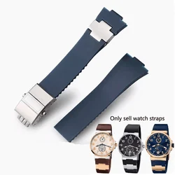 Silicone Watch Strap for Athens Observation Navigation 1183 Men's Women's Waterproof For Ulysse Nardin Rubber Watch Band