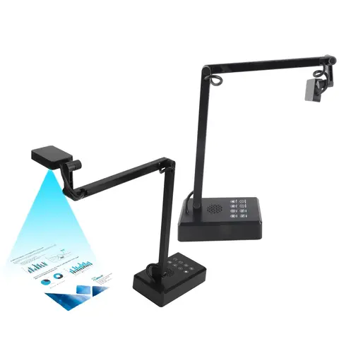 USB Document Webcam Plug and Play Multi Angle Adjustment Brightness Adjustable 3840x3104 Document Camera for Remote Teaching