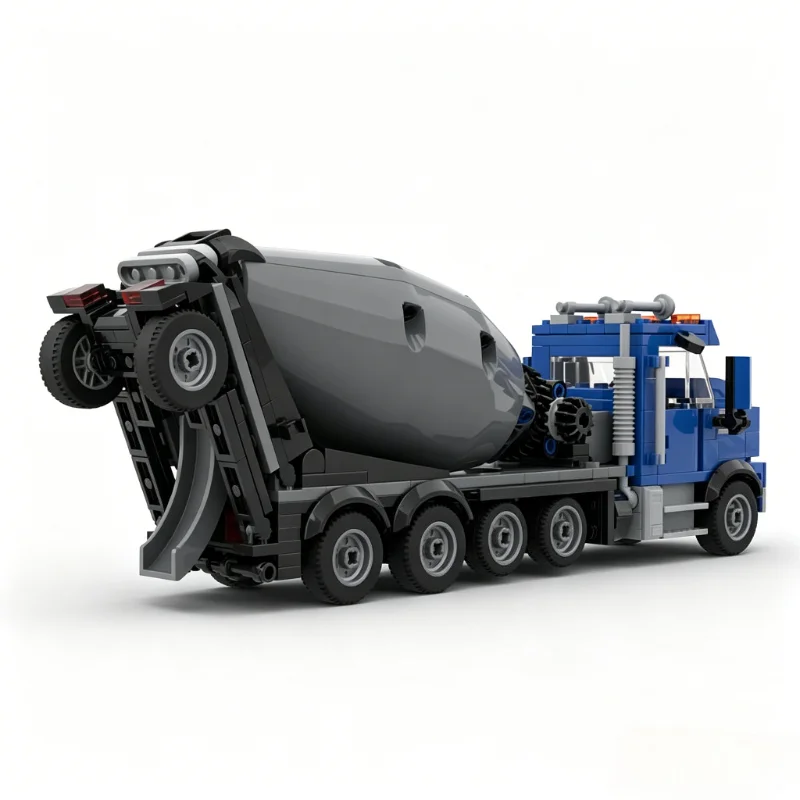 413PCS Cement Mixer Construction Truck Building Blocks Vehicle Model Custom Puzzle DIY Assembly Educational Toy Gift for Kid Boy view 3