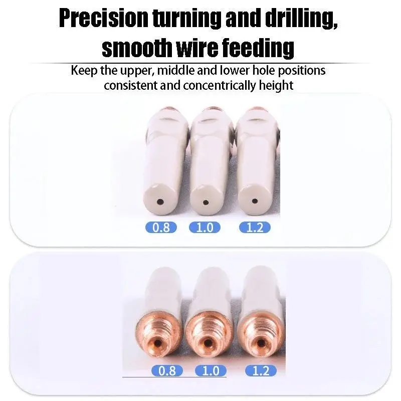 Welding Gun Nozzle with Non-Stick Coating for Slag Protection Copper0.8 1.0 1.2Noncontact Welding Slag Conduct Nozzle for Welder