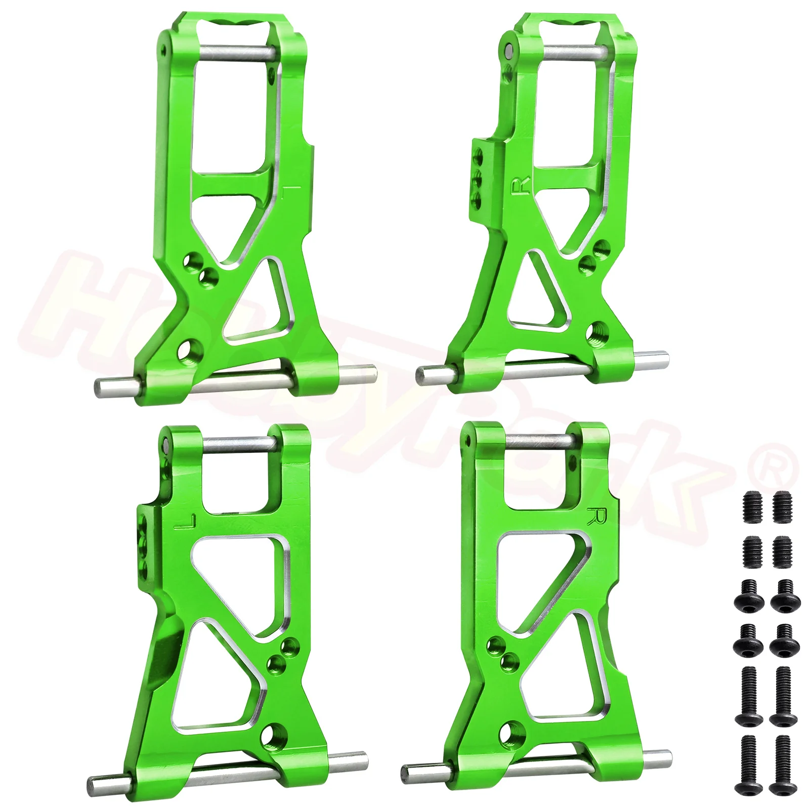 HobbyPark Aluminum Suspension Arms Set Front & Rear for Traxxas 4-Tec 2.0 VXL AWD 1/10 RC Touring Car