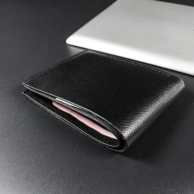 

Men's Wallet Genuine Leather Men Wallets Premium Product Real Cowhide Wallets for Man Short Black Walet Portefeuille Homme