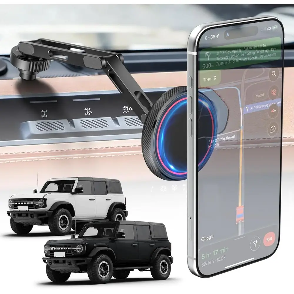 

Mount or Bronco 2021-2025 2/4 Door, Strong Hold or MagSafe Compatible iPad 17-12 Series, Adjustable 360°/180°, Easy Installation