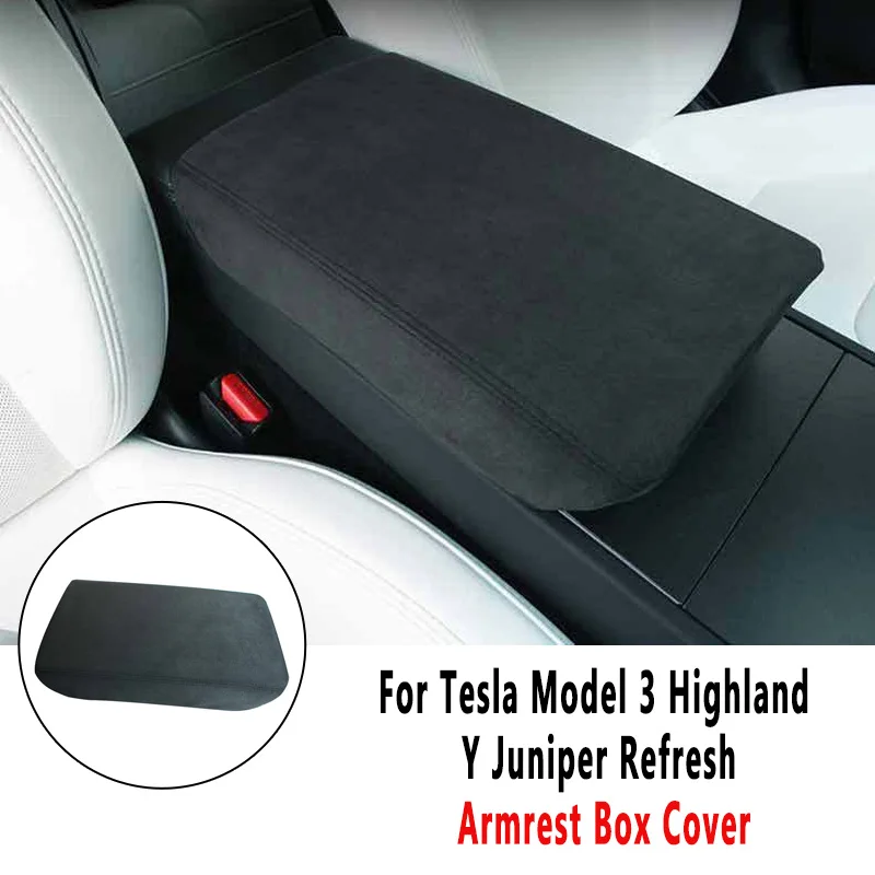 

For Tesla Model 3 Highland Y Juniper Refresh Handrail Box Suede Moisture-proof and Scratch Resistant Armrest Box Cover