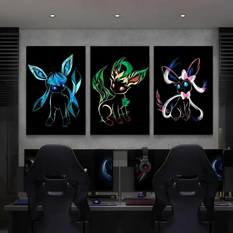 

Canvas Printing Pokemon Vaporeon Room Home Prints And Prints Classic Wall Art Decorative Poster Toys Christmas Gifts