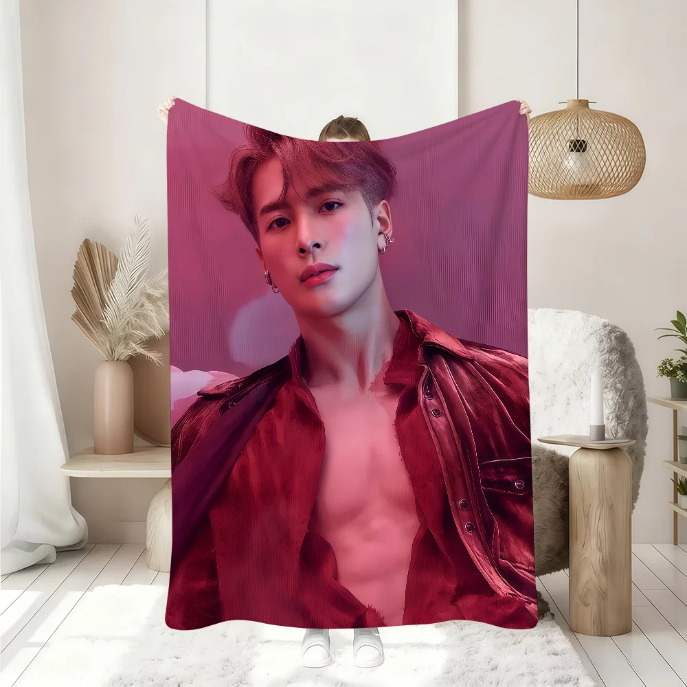 J-Jackson W-Wang Blanket Soft Throw Blanket for Home Bedroom Bed Sofa Picnic Travel Office Rest Cover Blanket Gift