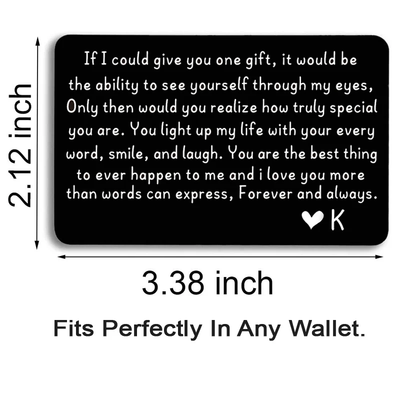 Christmas Gifts I Love You Wallet Insert Card for Men Him Wedding Anniversary Engagement Gift for Couple Husband Birthday Gifts