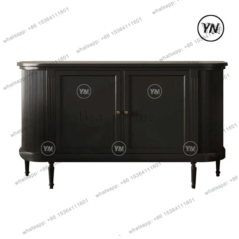 

"French light luxury entrance cabinet classical foyer decorative semicircular decorative cabinet