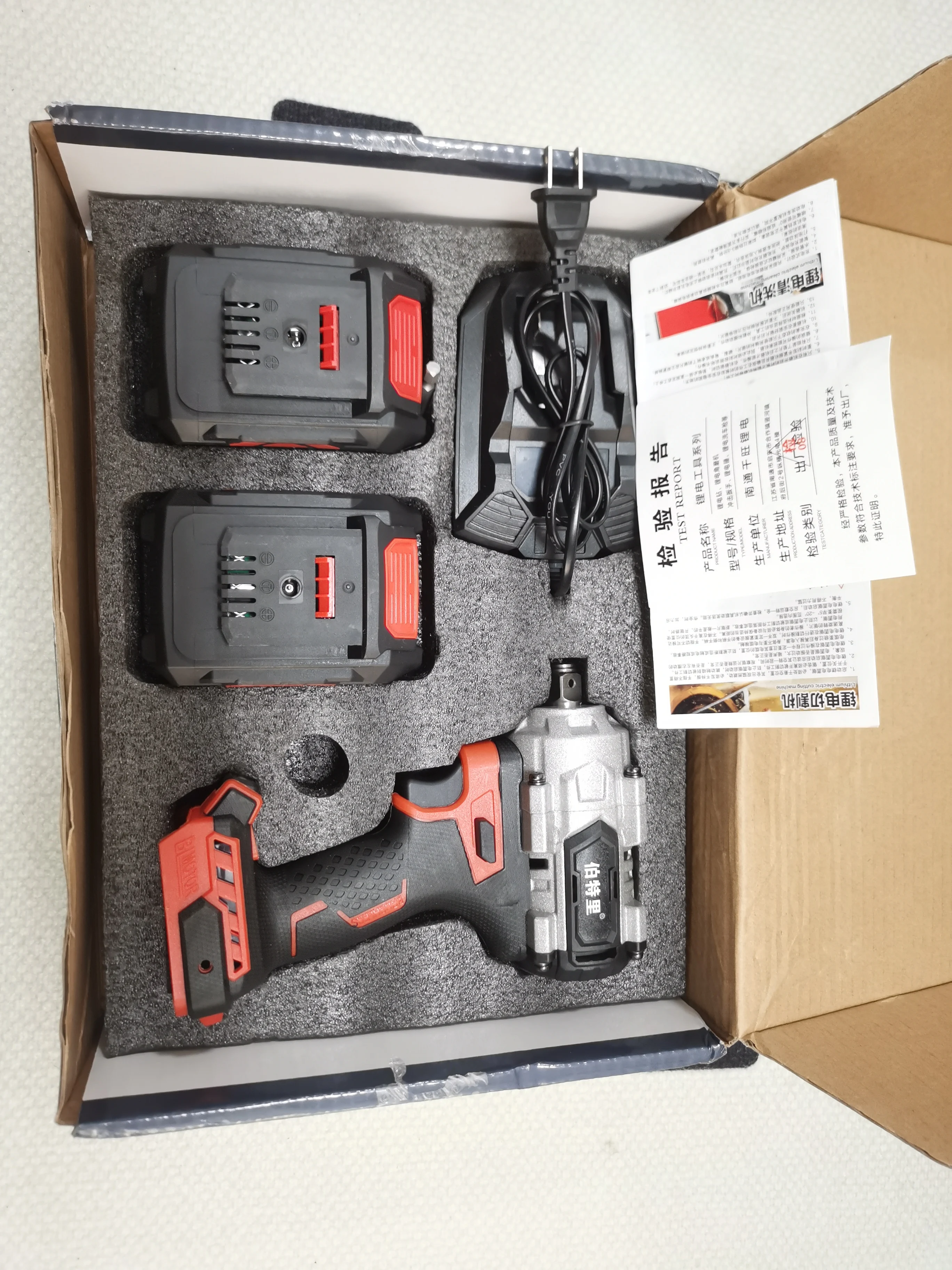 

Brushless Impact Wrench 1000N.M High Torque 1/2 inch Battery Electric Tool Double Battery full set