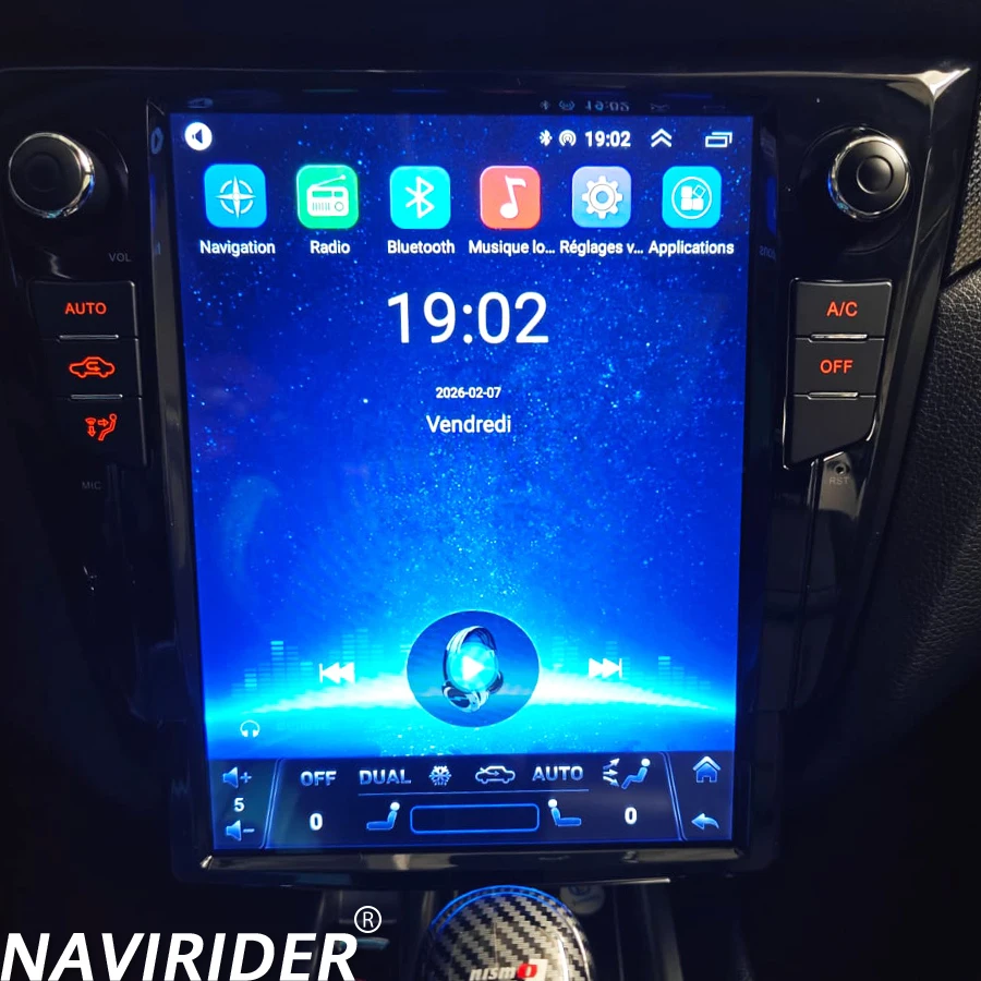 

12,1-дюймовый экран для Nissan X-Trail 2014-2019, Qashqai: Android 15, медиаплеер, GPS-навигация, автомобильное радио, Carplay-модуль