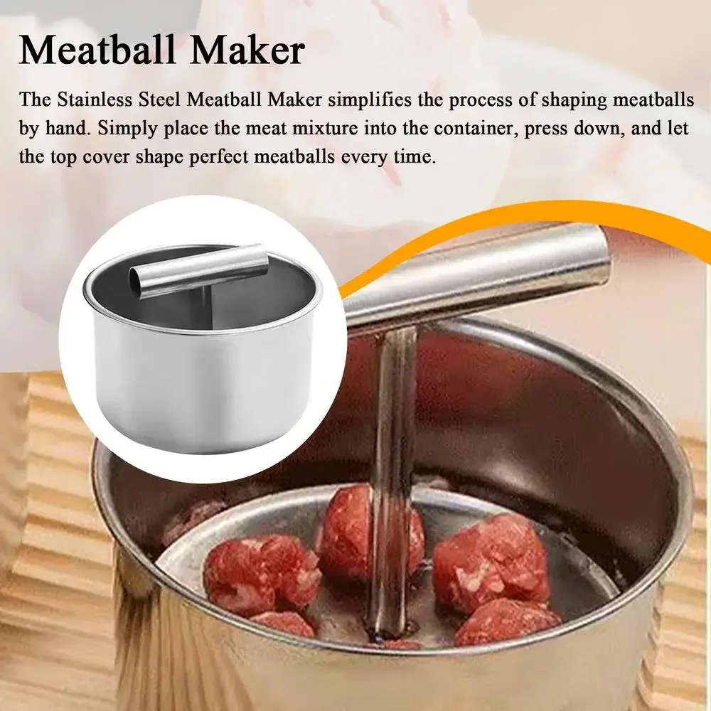Presse Frikadelle Maker Edelstahl Frikadelle Maker Fleisch Bälle Manuelle Multi-funktionale Maker Werkzeug Haushalt Küche Manuelle Form – Detail 29