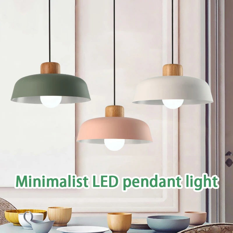Nordic style chandelier restaurant kitchen bar study bedroom minimalist modern creative personalized LED chandelier