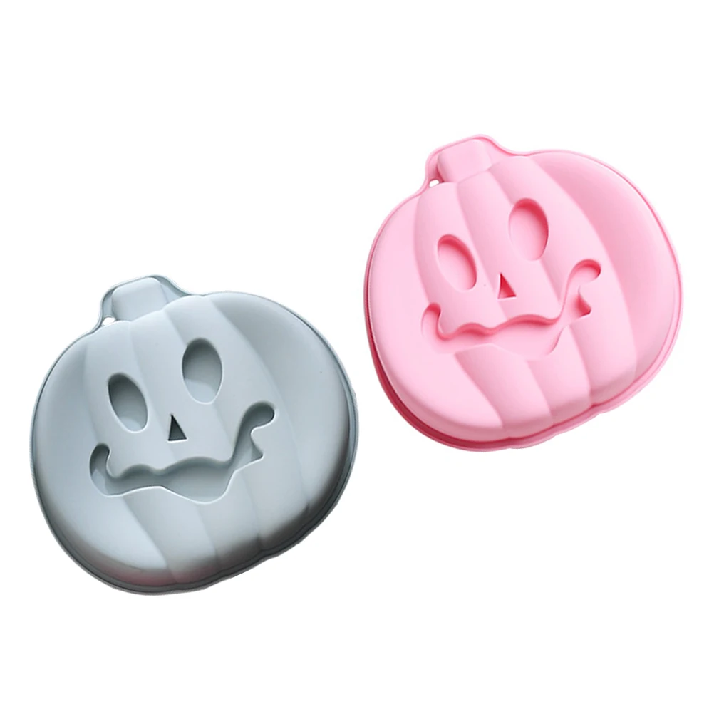 

2 Pcs Pumpkin Cake Mold Chocolate Baking Molds Silicone Make up Household Props